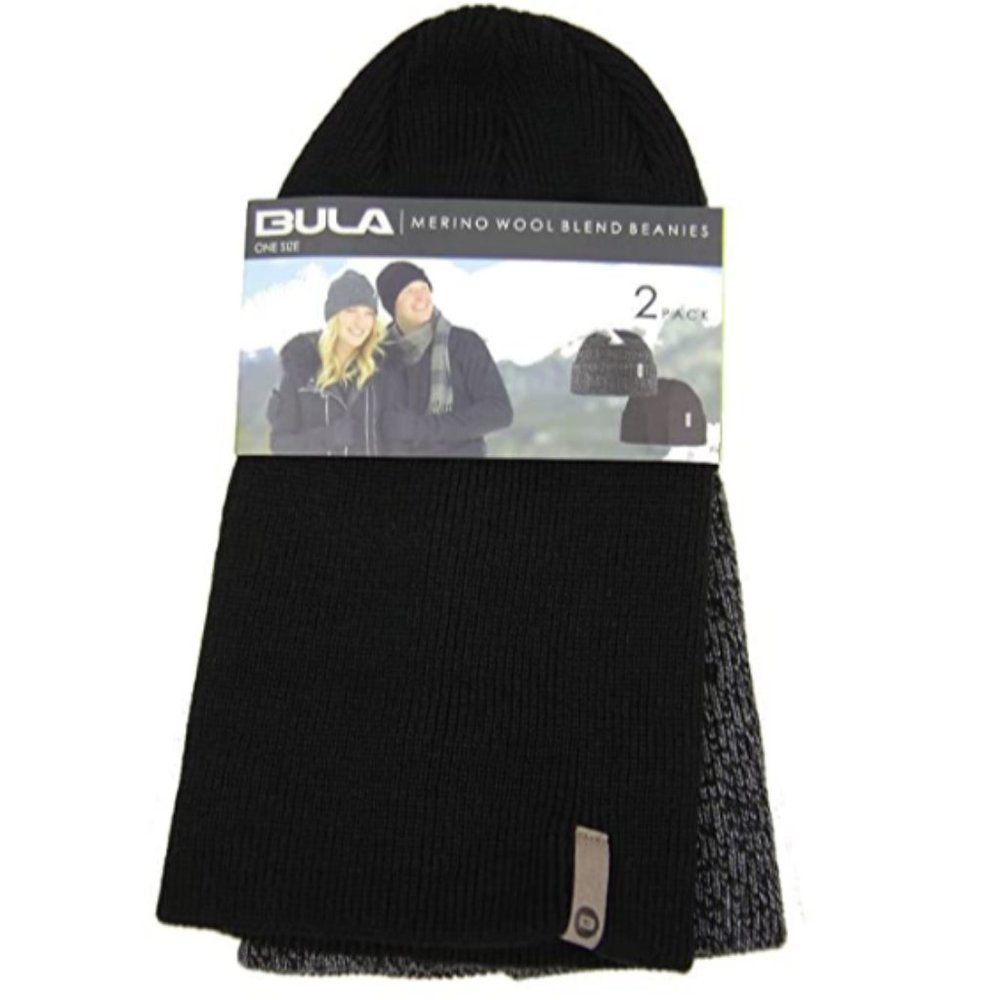NEW Bula Merino Wool Blend Beanies Two Pack